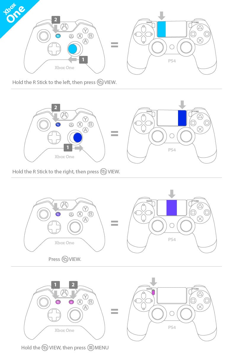 Xbox One to PS4 Touchpad